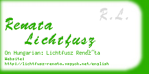 renata lichtfusz business card